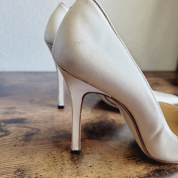 Gianni Versace Women Heels Size 36 6 Ivory Wedding Formal Jewels Pearls Designer - Picture 6 of 10